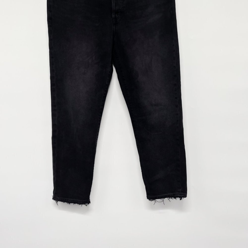 American Eagle Hi-Rise Girlfriend High Waisted Black Denim Jeans 4 X-Short - Picture 5 of 9
